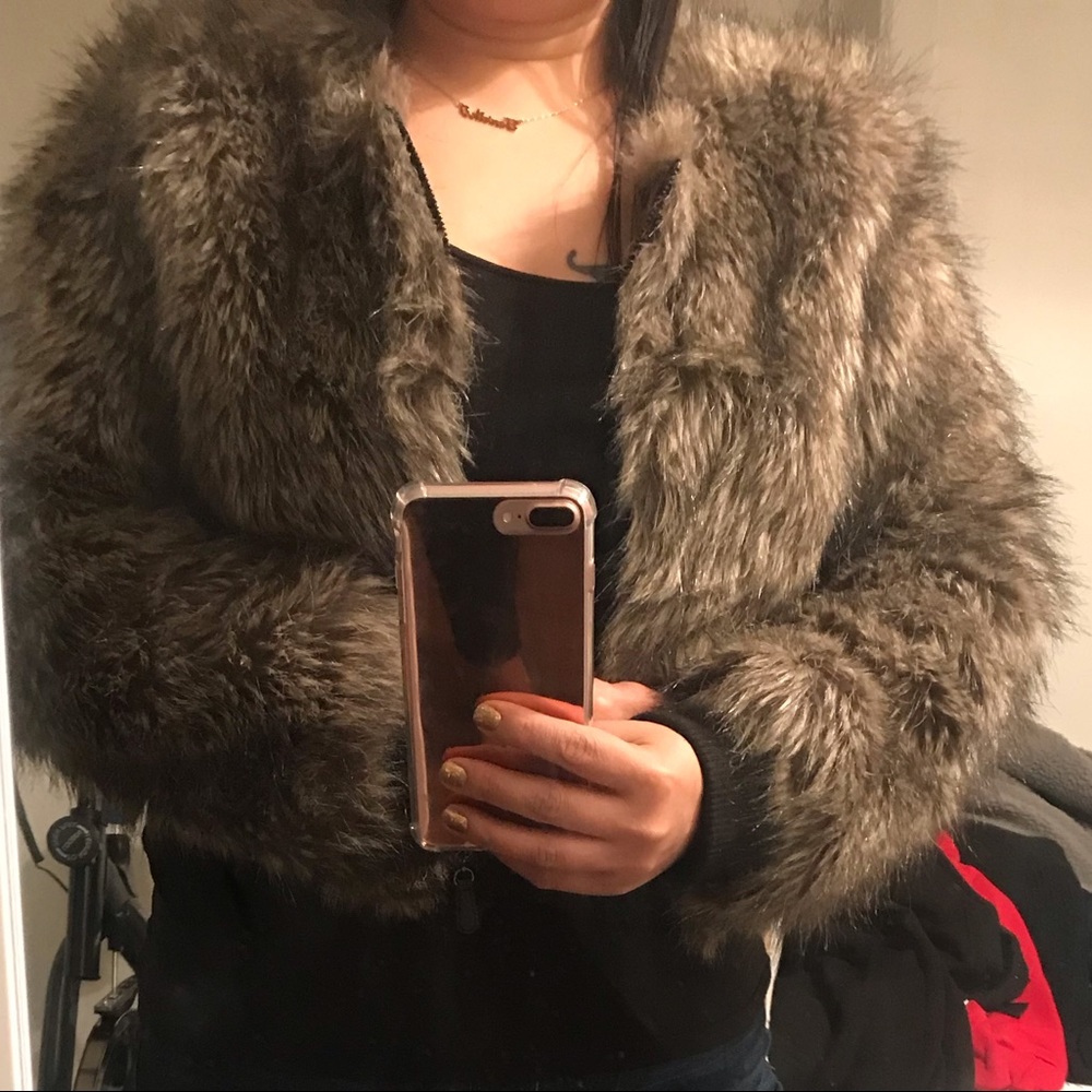 Faux fur jacket